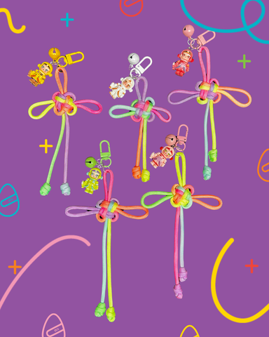 Pastel Rainbow Good Luck Knot Bag Charm