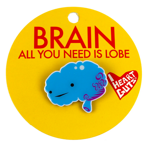 Brain Lapel Pin - All You Need Is Lobe