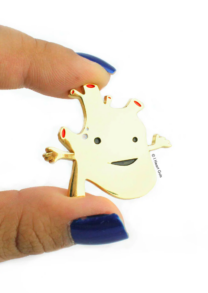 Heart of Gold Enamel Lapel Pin