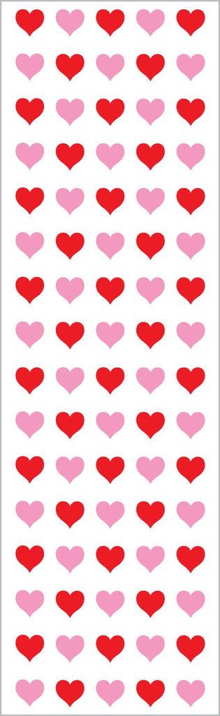 Red/Pink Micro Hearts Stickers