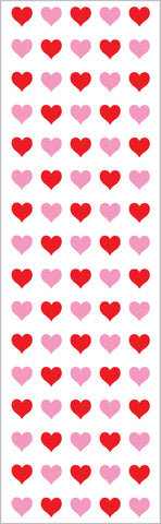 Red/Pink Micro Hearts Stickers