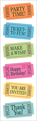 Party Tickets Stickers