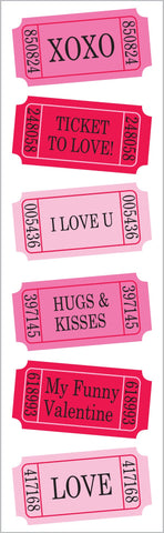 Love Tickets Stickers