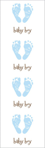 Footprints, Blue Stickers