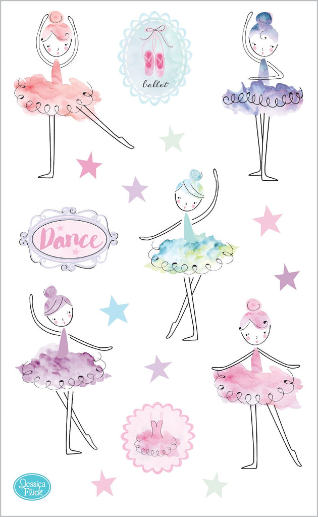 Fanciful Ballerinas Stickers