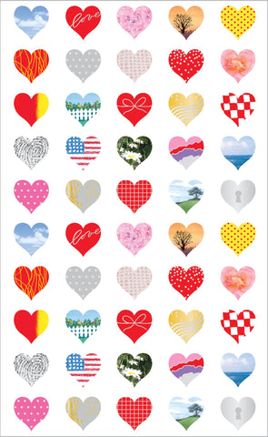 25 Hearts Stickers