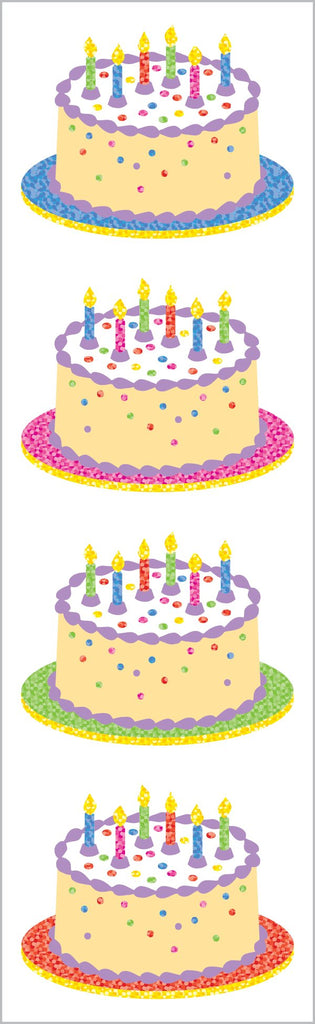 Sparkle Birthday Cake Stickers