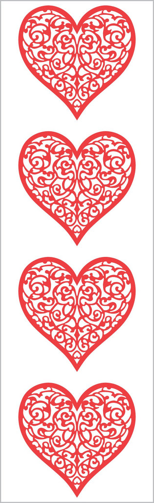Brocade Heart Stickers