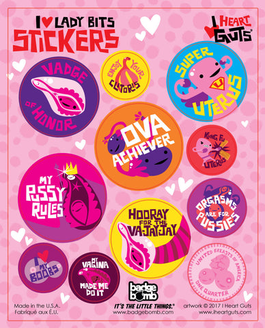 I Love Lady Bits Stickers