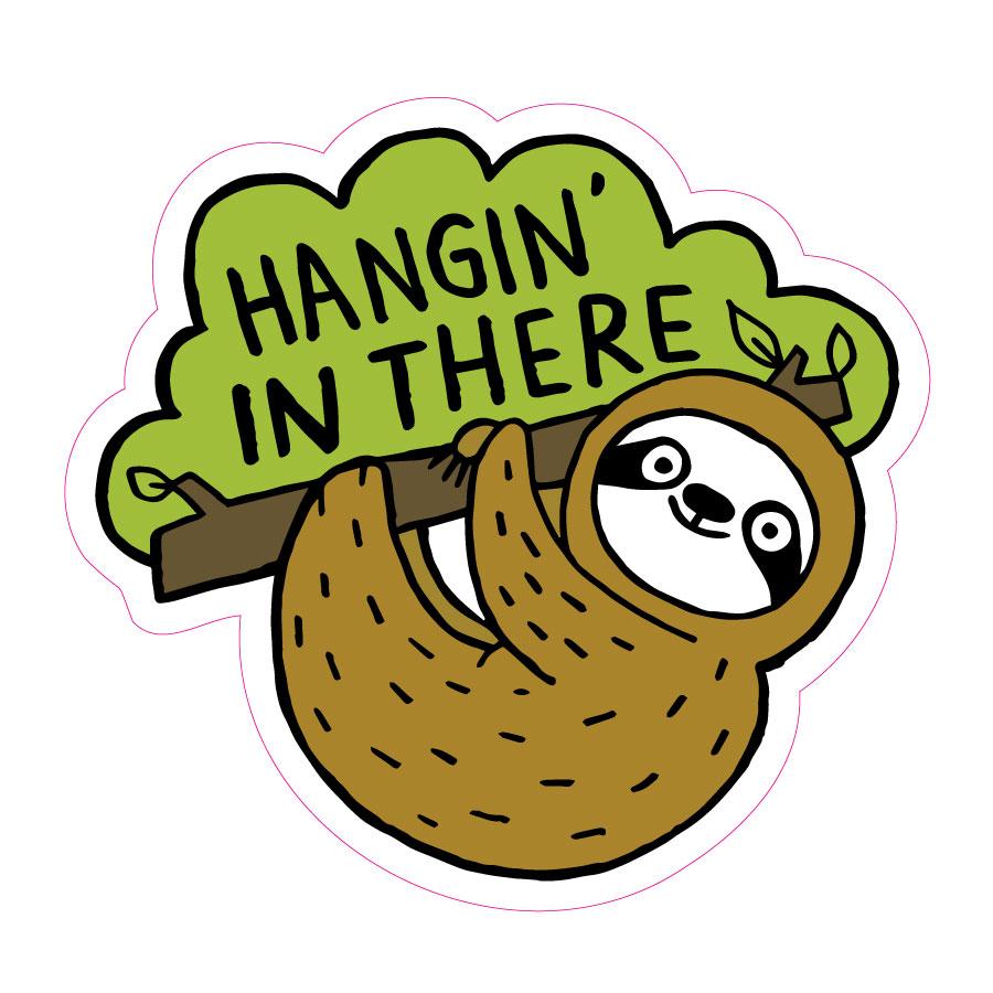 Hangin' In There Sloth Big Sticker