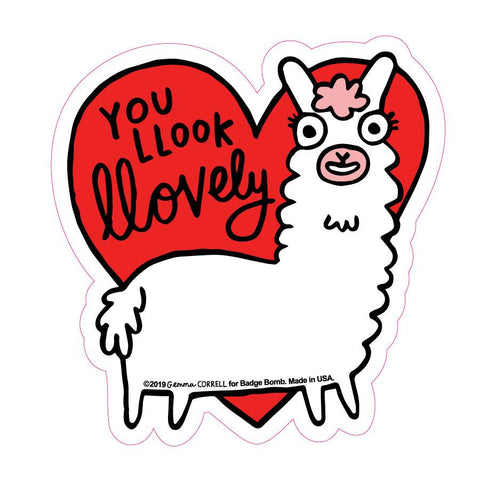 Llovely Llama Big Sticker