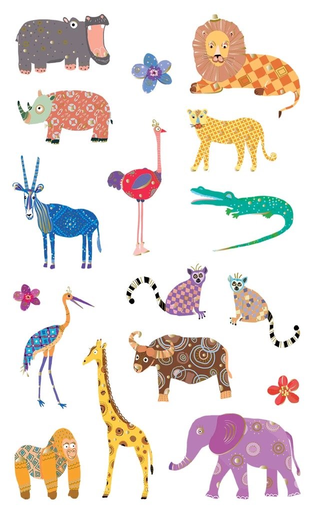 Spectacular Safari Animals Stickers