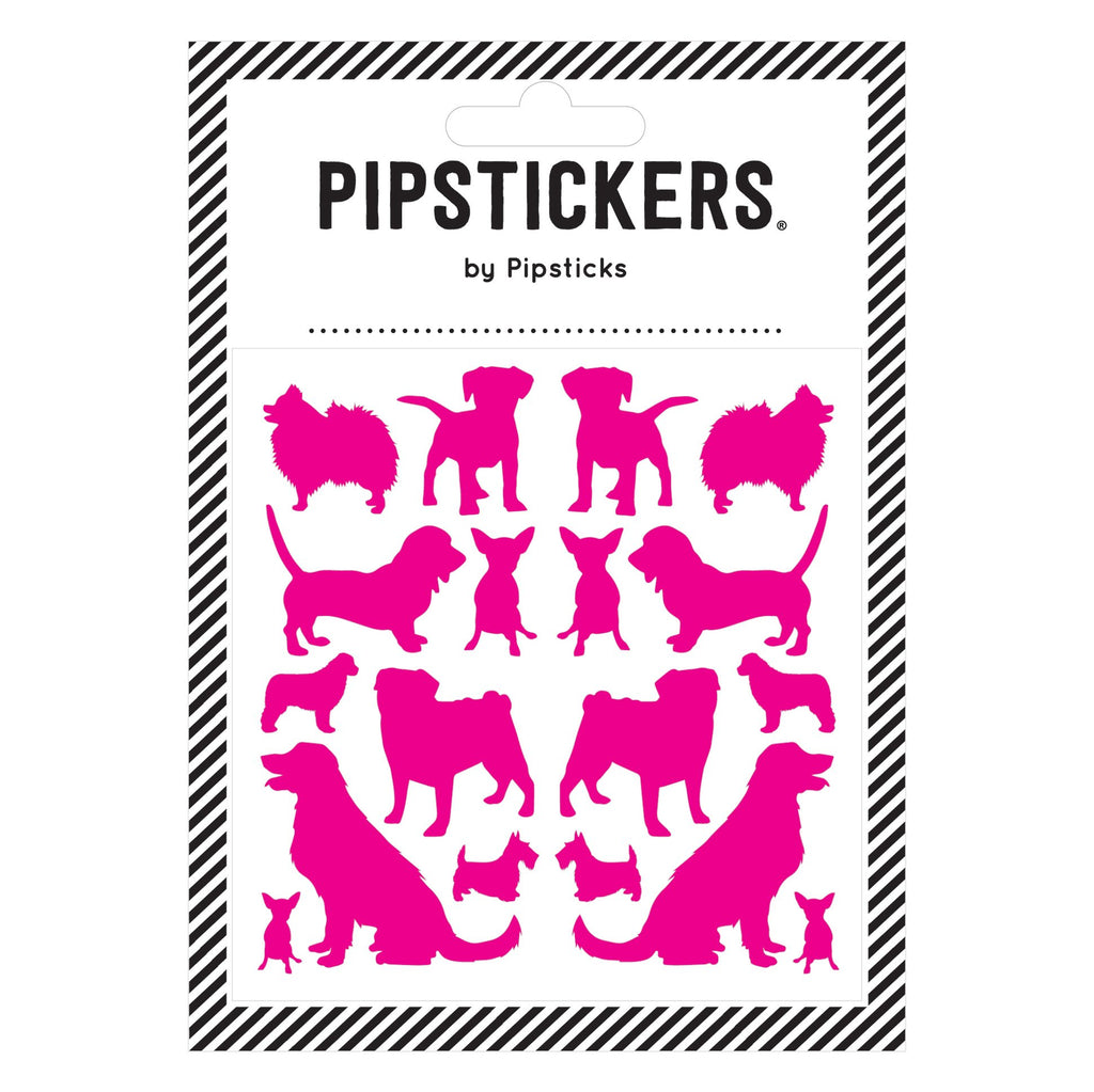 Pink Silhouette Dogs