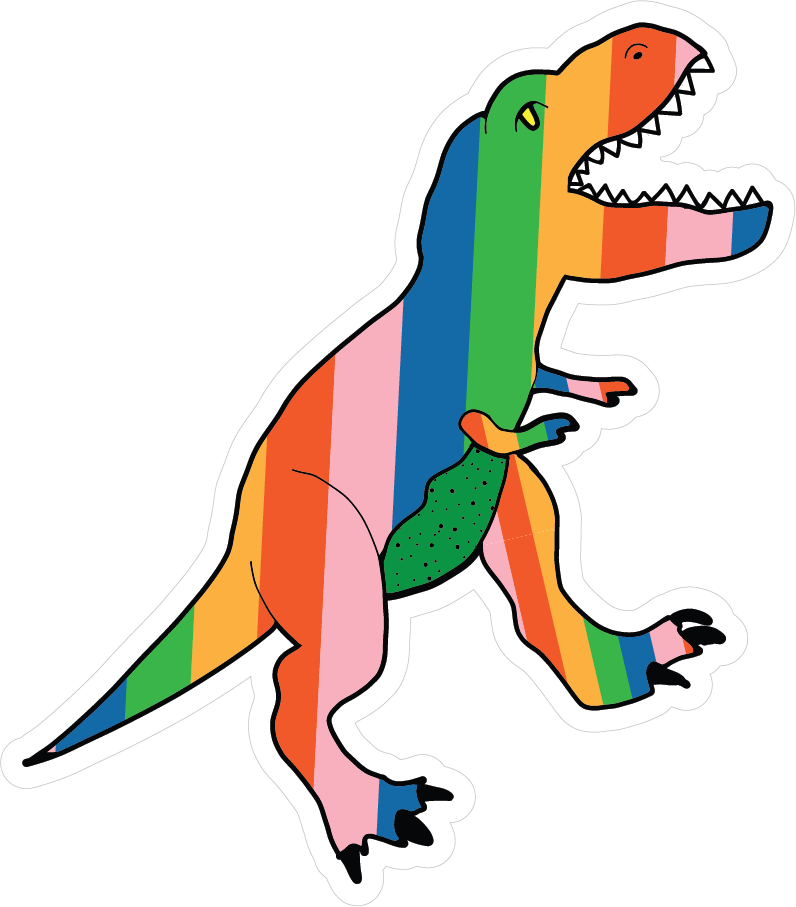 Rainbow T-Rex Vinyl