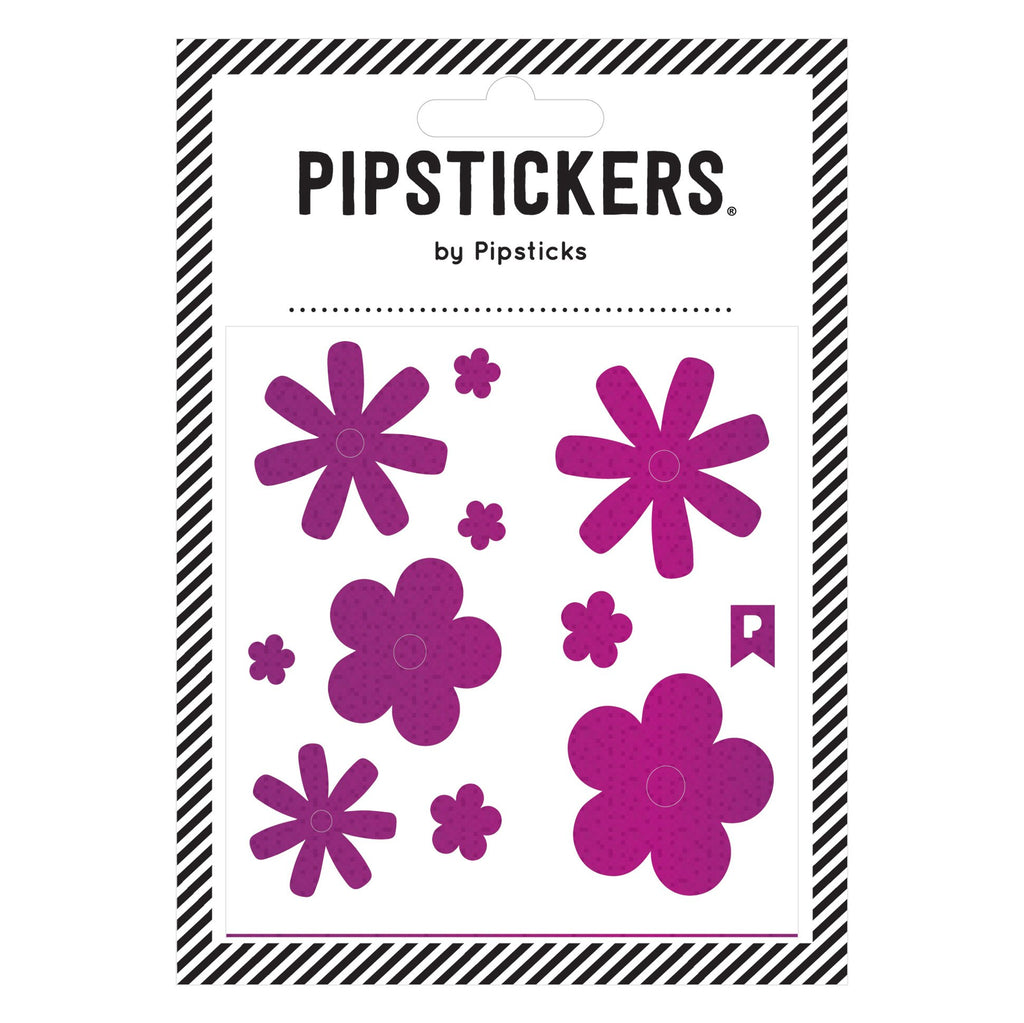 Purple Holographic Flowers