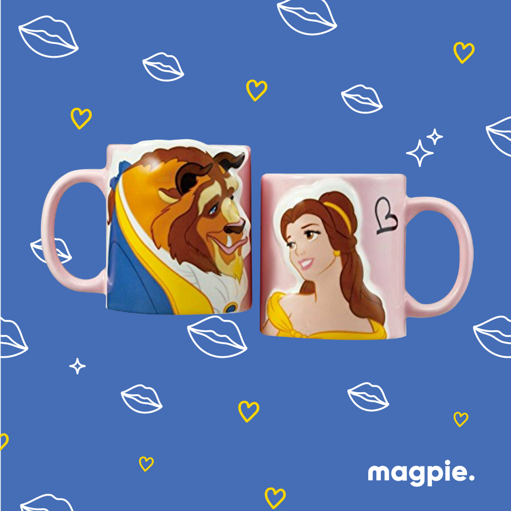 Beauty and the Beast Kiss Mugs
