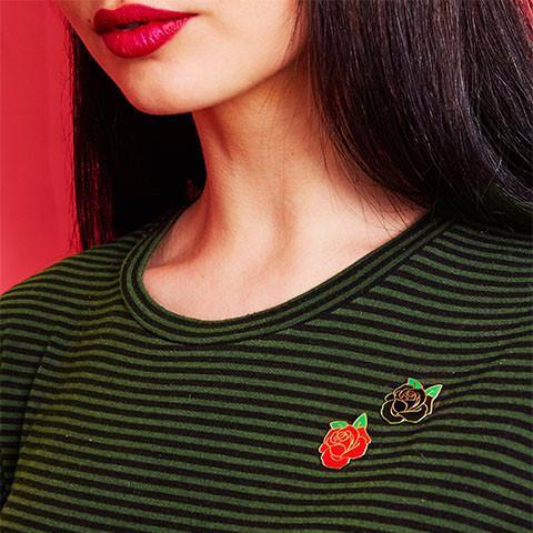 Black Rose Pin