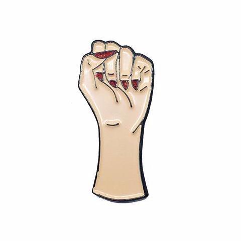 Girl Power Olive Pin