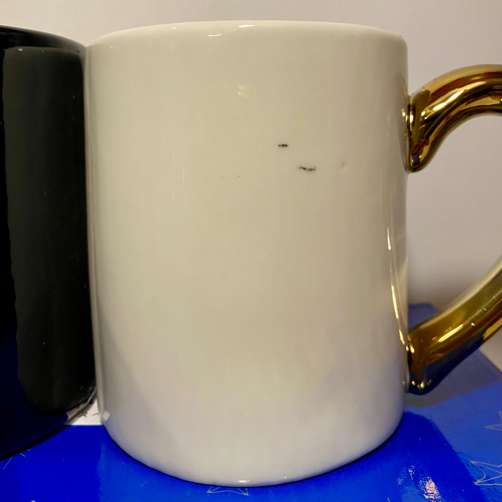 Black and White Kissing Cat Mugs Sample Sale W