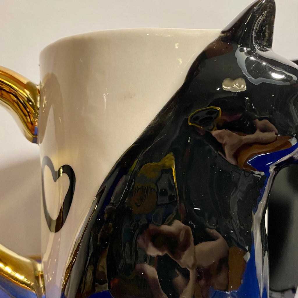 Black and White Kissing Cat Mugs Sample Sale X