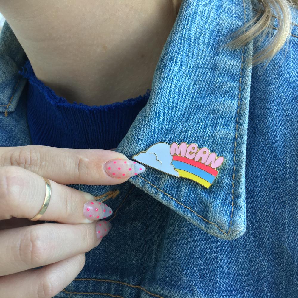 Mean Rainbow Pin