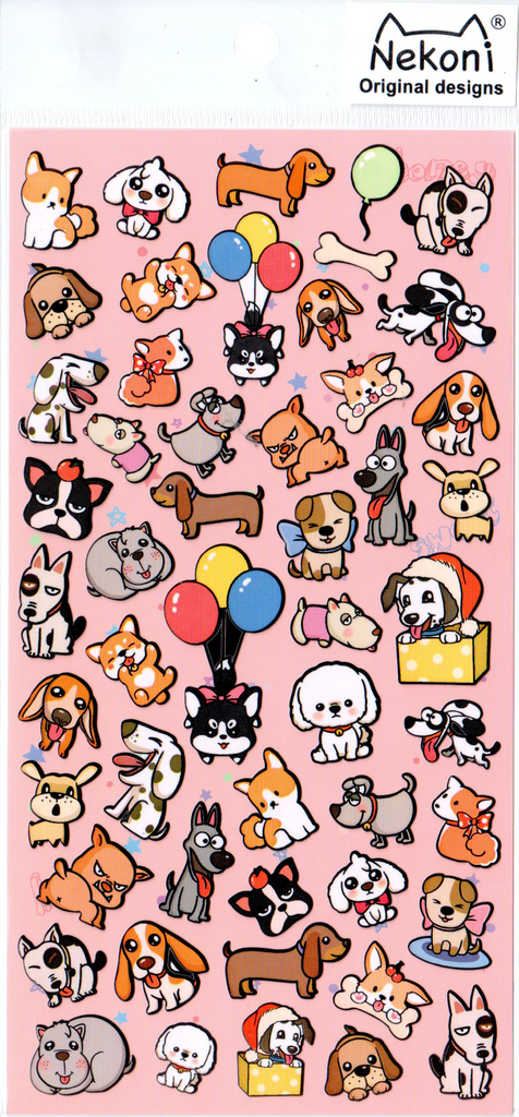 Nekoni Silly Puppies Sticker Sheet