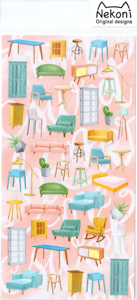 Nekoni Furniture Sticker Sheet