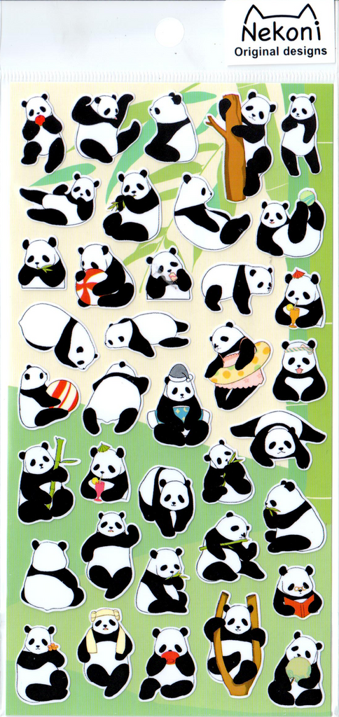Nekoni Silly Pandas Sticker Sheet