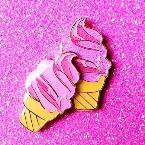 Sparkly Softserve Pin