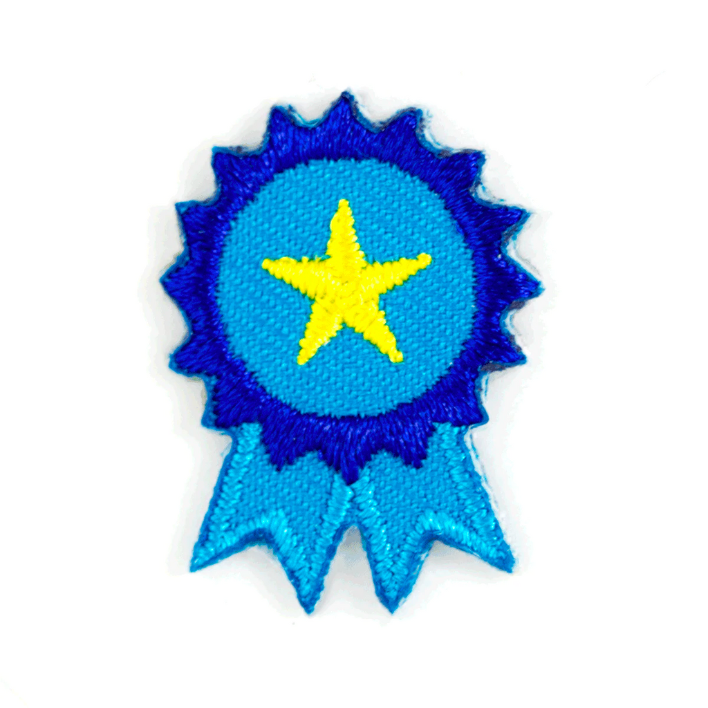 Blue Ribbon Sticker Patch