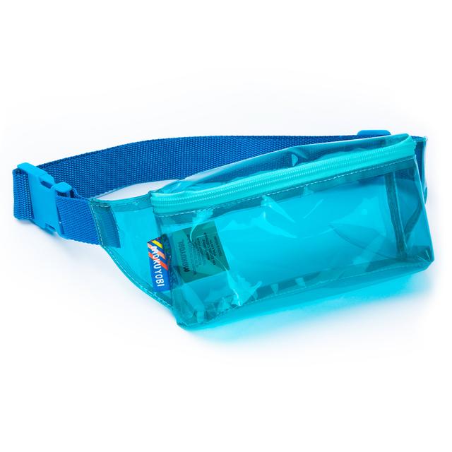 Blue Vinyl Fanny Pack