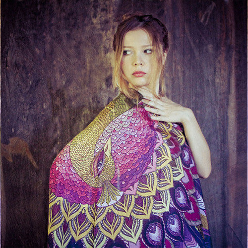 Purple Peacock Scarf