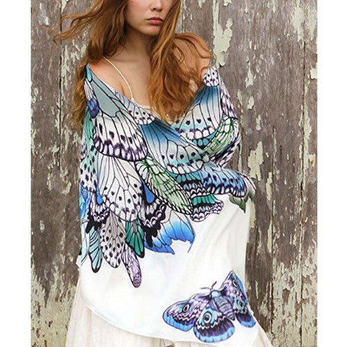 Blue Butterfly Wings Scarf