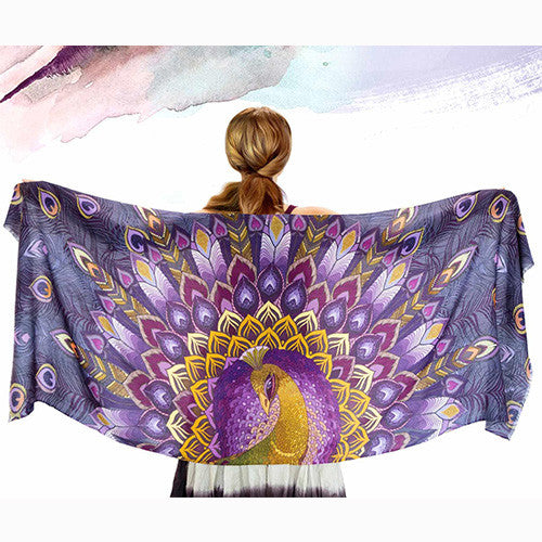 Purple Peacock Scarf