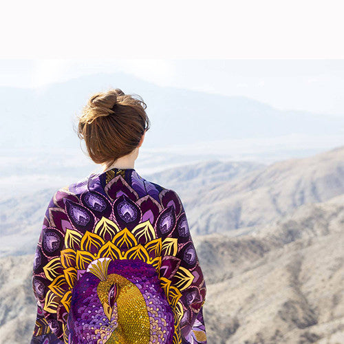 Purple Peacock Scarf