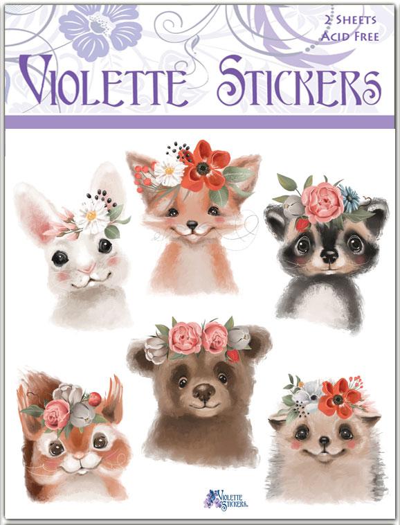 Floral Fox and Bear