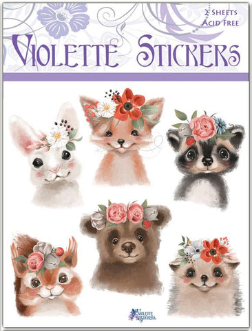 Floral Fox and Bear