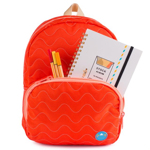 Red / Orange Quilted Purse Backpack