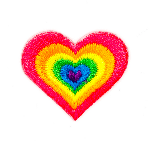 Rainbow Heart Sticker Patch