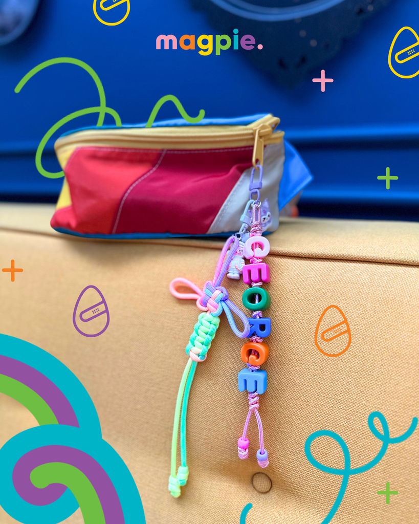 Pastel Rainbow Good Luck Knot Bag Charm