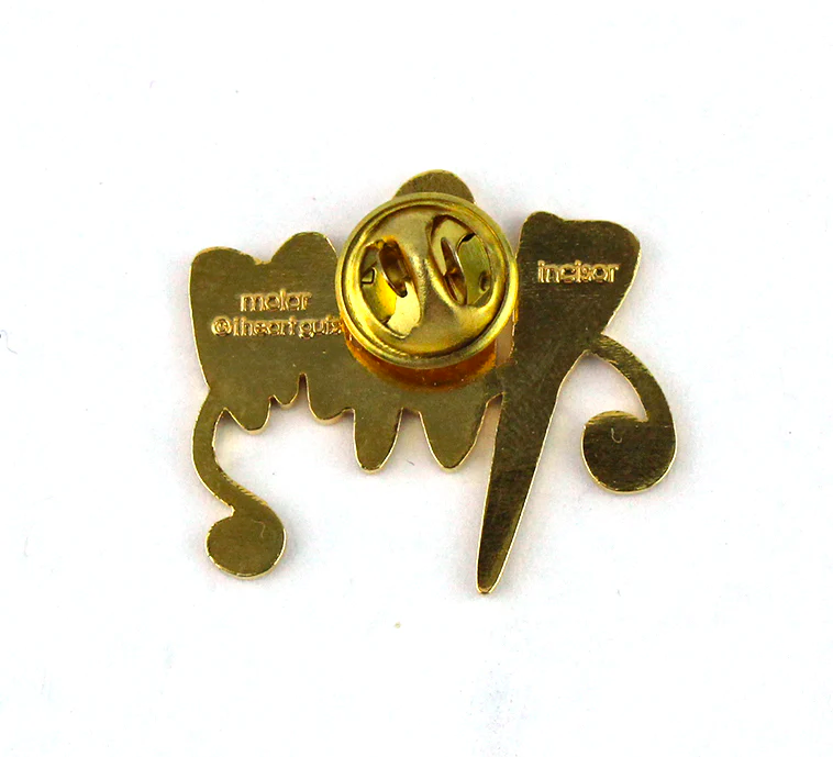 Tooth Enamel Lapel Pin - Cute Gold Teeth Lapel Pin