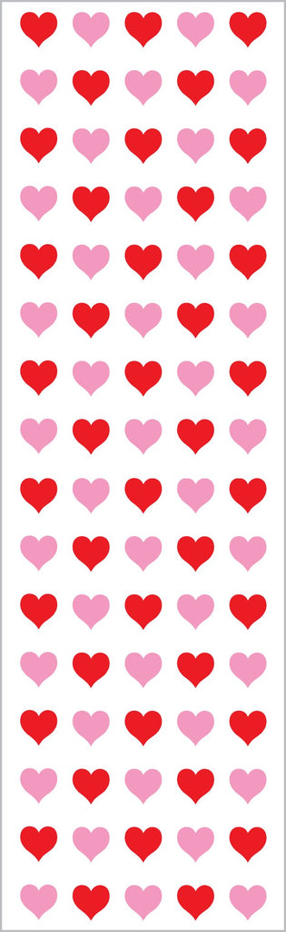 Red/Pink Micro Hearts Stickers