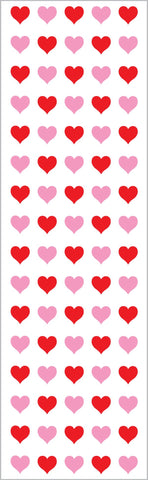 Red/Pink Micro Hearts Stickers