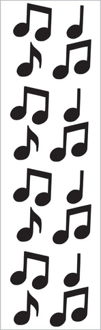Black Music Notes Stickers