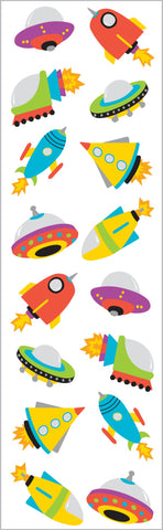 Chubby Rocket Ships Stickers