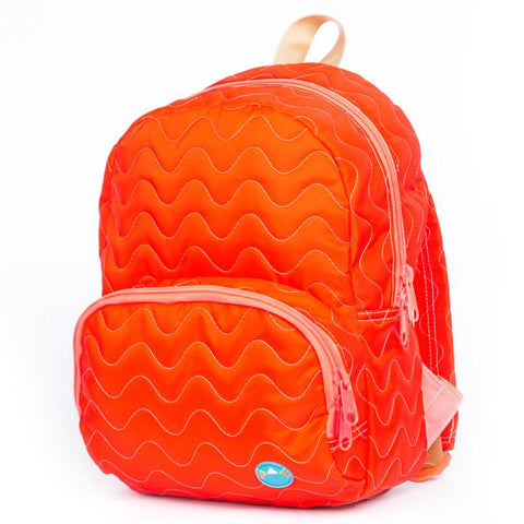 Red / Orange Quilted Purse Backpack