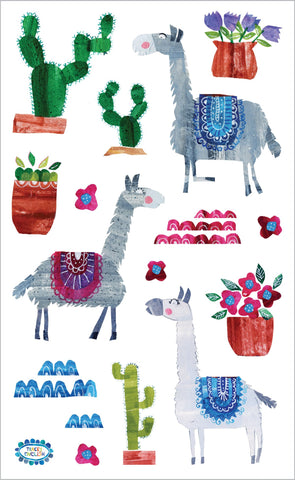 Collaged Llamas Stickers