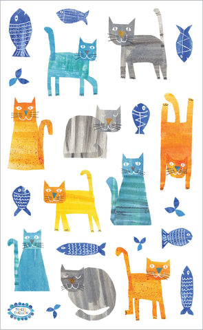 Collaged Cats Stickers