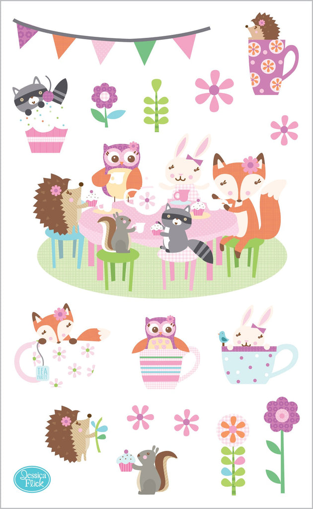 Woodland Tea Party Stickers