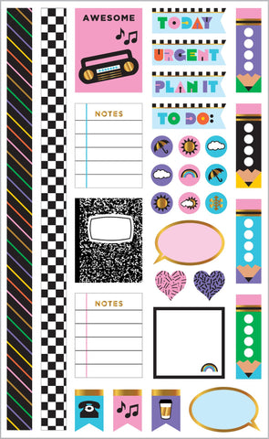 90's Throwback Planner Accents Stickers